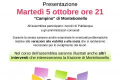 Presentazione dei lavori del lavori per la realizzazione del nuovo collettore fognario. Montebonello, Pontassieve, martedì 5 ottobre 2021  