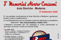 3° Memorial Alvaro Consumi. 27 settembre 2020