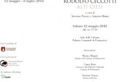 Rodolfo Ceccotti, Alti cieli. Sala delle Colonne del Palazzo Comunale di Pontassieve 12 maggio - 8 luglio 2018
