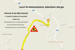 Pontassieve. Chiusura da lunedì 23 ottobre al 4 novembre 2017 in orario 0-24 di via della Ciancola dall’intersezione con la strada provinciale 84 fino all’intersezione della stessa Via della Ciancola con via del Trebbiolo 