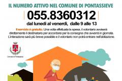 Pontassieve, 20 novembre 2020. Spesa a domicilio per anziani e persone fragili. Attivato il numero 055/8360312 Pontassieve, 20 novembre 2020. Spesa a domicilio per anziani e persone fragili. Attivato il numero 055/8360312