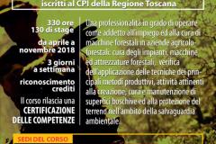Corso gratuito per operatore macchine forestali. Iscrizioni aperte fino al 30/03/2018