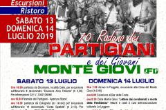 LXX  Raduno dei Partigiani e dei Giovani a Monte Giovi. 13-14 luglio 2019