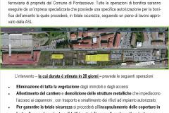 Area ferroviaria di Pontassieve. Rimozione dell'amianto