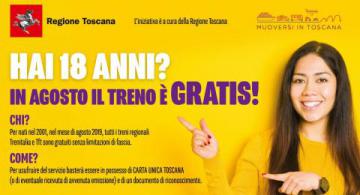 Bonus treno diciottenni. I nati nel 2001 in agosto viaggiano gratis Bonus treno diciottenni. I nati nel 2001 in agosto viaggiano gratis