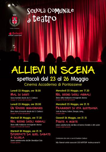 Pontassieve, scuola comunale di teatro. Allievi in scena 23-26 maggio 2022 Pontassieve, scuola comunale di teatro. Allievi in scena 23-26 maggio 2022