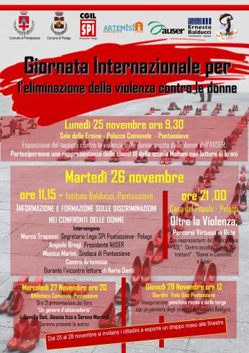 Giornata internazionale per l’eliminazione della violenza contro le donne. Pontassieve, novembre 2019 Giornata internazionale per l’eliminazione della violenza contro le donne. Pontassieve, novembre 2019