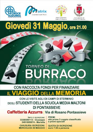 Torneo di Burraco. 31 maggio 2018 ore 21:00 Torneo di Burraco. 31 maggio 2018 ore 21:00