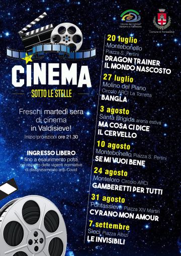 locandina cinema sotto le stelle 2021