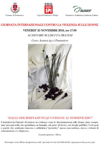 Giornata Internazionale contro la violenza sulle donne 2016 Giornata Internazionale contro la violenza sulle donne 2016