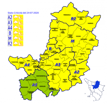 24 luglio 2020 Codice giallo per rischio idrogeologico/idraulico reticolo minore e temporali forti 24 luglio 2020 Codice giallo per rischio idrogeologico/idraulico reticolo minore e temporali forti