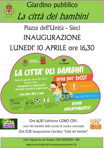 A Sieci un parco inclusivo: per tutti. Aprile 2017 A Sieci un parco inclusivo: per tutti. Aprile 2017