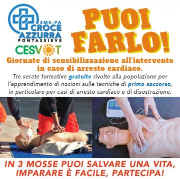 Puoi Farlo! Giornate di sensibilizzazione all’intervento in caso di arresto cardiaco. Febbraio 2023 Puoi Farlo! Giornate di sensibilizzazione all’intervento in caso di arresto cardiaco. Febbraio 2023