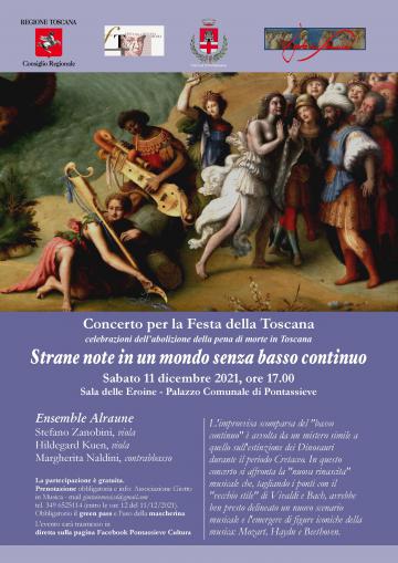 Pontassieve, Festa della Toscana. Sabato 11 dicembre 2021 Pontassieve, Festa della Toscana. Sabato 11 dicembre 2021