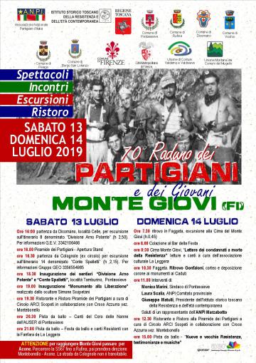 LXX Raduno dei Partigiani e dei Giovani a Monte Giovi. 13-14 luglio 2019 LXX Raduno dei Partigiani e dei Giovani a Monte Giovi. 13-14 luglio 2019