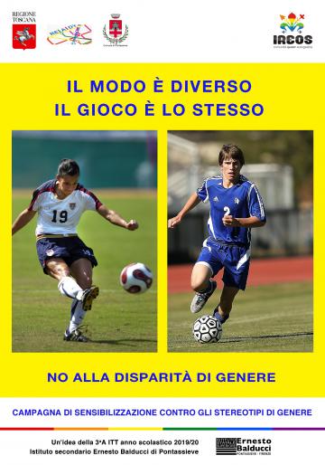Manifesto realizzato dagli studenti della classe III A dell’istituto superiore Balducci di Pontassieve (a.s. 2019/2020) per dire “no” agli stereotipi di genere