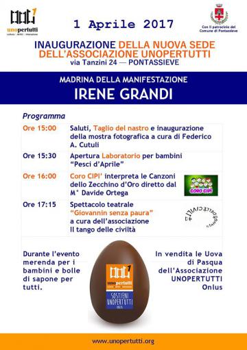 Inaugurazione nuova sede associazione UNOPERTUTTI 2017 Inaugurazione nuova sede associazione UNOPERTUTTI 2017