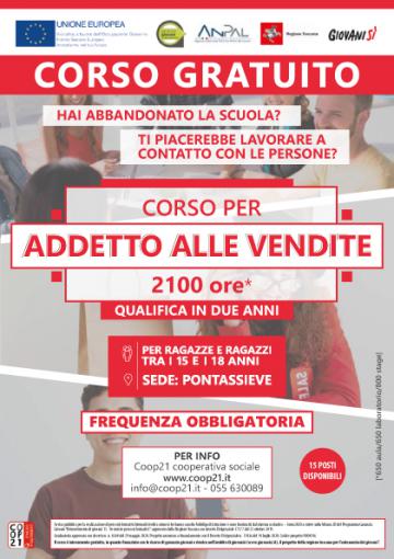 Pontassieve. Corso gratuito per addetto alle vendite Pontassieve. Corso gratuito per addetto alle vendite
