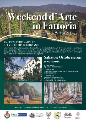 L’arte arriva in Fattoria. Sabato 2 ottobre dalle ore 17:00 alla Fattoria di Grignano L’arte arriva in Fattoria. Sabato 2 ottobre dalle ore 17:00 alla Fattoria di Grignano