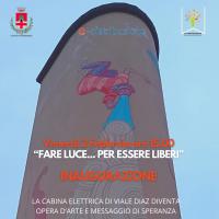 Si inaugura street art “fare luce... per essere liberi”. Pontassieve 2 febbraio 2024