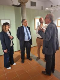 Piero Guggione. D’après. Pensieri sulla tradizione. In visita Leoluca Orlando. Pontassieve 26/05/2023 