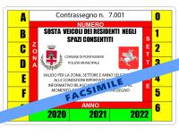 Rilascio permessi sosta residenti anno 2021