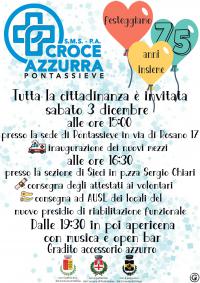 Croce Azzurra, 75 anni insieme. 3 dicembre 2022