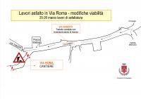 lavori in via Roma 