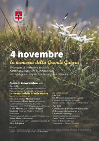 4 novembre 2021, Pontassieve. La memoria della Grande Guerra