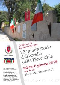 Commemorazione dell’eccidio di Pievecchia 75° anniversario. Sabato 8 giugno 2019