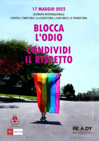 17 maggio 2022. Pontassieve, Giornata Internazionale contro l’Omofobia, la lesbofobia, la transfobia e la bifobia