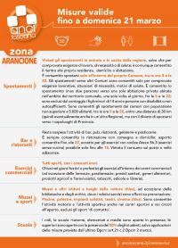 Toscana in Zona Arancione dal 14 al 21 marzo 2021