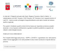 indagine sulle opinioni dei cittadini toscani sullo sport e l’attività sportiva