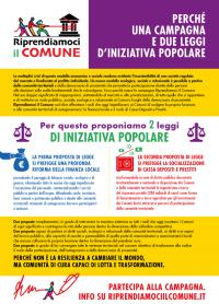 Campagna Riprendiamoci il Comune. Raccolta firme fino al 15/07/2023