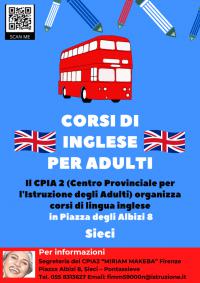 Il Cpia2 di Firenze organizza corsi di inglese di vario livello rivolti alla cittadinanza.