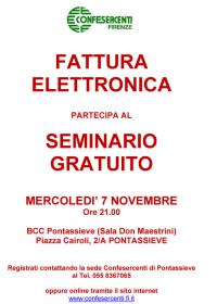 FATTURA ELETTRONICA: Le novità. Mercoledì 7 novembre 2018