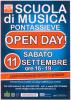 Locandina Open day scuola di musica comunale
