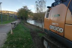 Pontassieve lavori sull'Arno al Parco Fluviale De Andrè. Novembre 2021