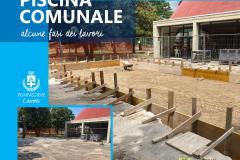 Piscina comunale di Pontassieve, giugno 2022, alcune fasi dei lavori