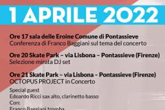 Octopus in concerto. Venerdì 1 aprile ore 21 Skate Park, via Lisbona Pontassieve. “Dal free jazz d’Oltreoceano alla free improvisation di marca europea”. Ingresso gratuito