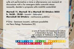 Andamento lento 2.0 presso gli spazi di P’Orto (Parco della Docciola, Pontassieve). Pontassieve, ottobre 2022