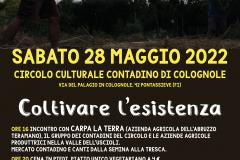 Coltivare l'esistenza, Sabato 28 maggio 2022, Circolo Culturale Contadino di Colognole, Via del Palagio in Colognole, 42 Pontassieve