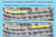 Pulizia straordinaria del parcheggio in Via della Resistenza