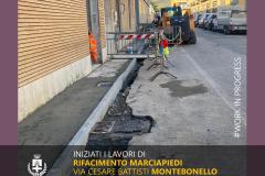 Marciapiedi a Montebonello. Gennaio 2023
