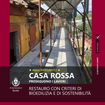 Pontassieve. A Casa Rossa proseguono i lavori, maggio 2022