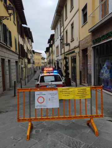 Pontassieve, 17 febbraio 2023. Via Ghiberti chiusa per fuga di gas. Lavori urgenti  