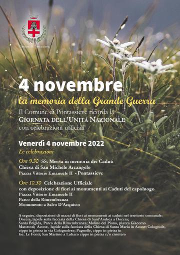 La memoria della Grande Guerra. Pontassieve, 4 novembre 2022 La memoria della Grande Guerra. Pontassieve, 4 novembre 2022
