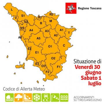 Allerta meteo codice arancione 30 giugno 2023 Allerta meteo codice arancione 30 giugno 2023