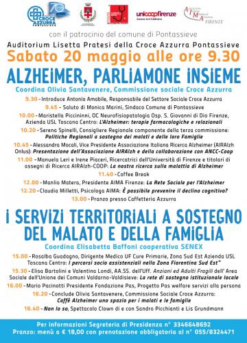 Alzheimer, parliamone insieme. Pontassieve 20 maggio 2017
