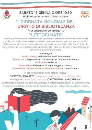 Diritto di "bibliotecanza". Sabato 19/01/2019 ore 10:30 nella Biblioteca comunale di Pontassieve